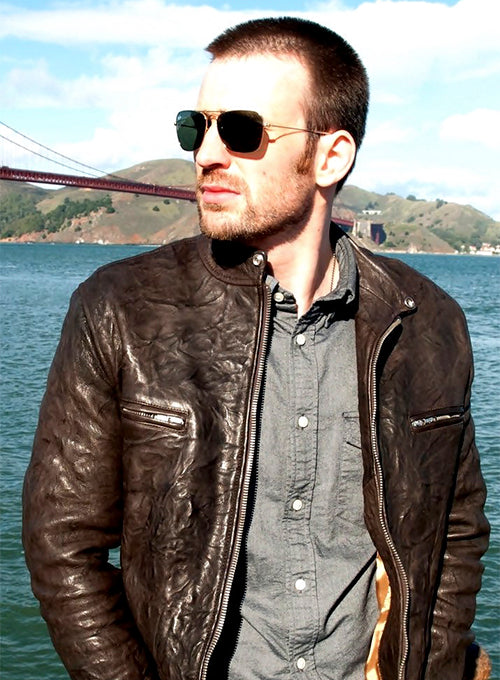 Chris Evans Playing it Cool Leather Jacket - LeatherCult