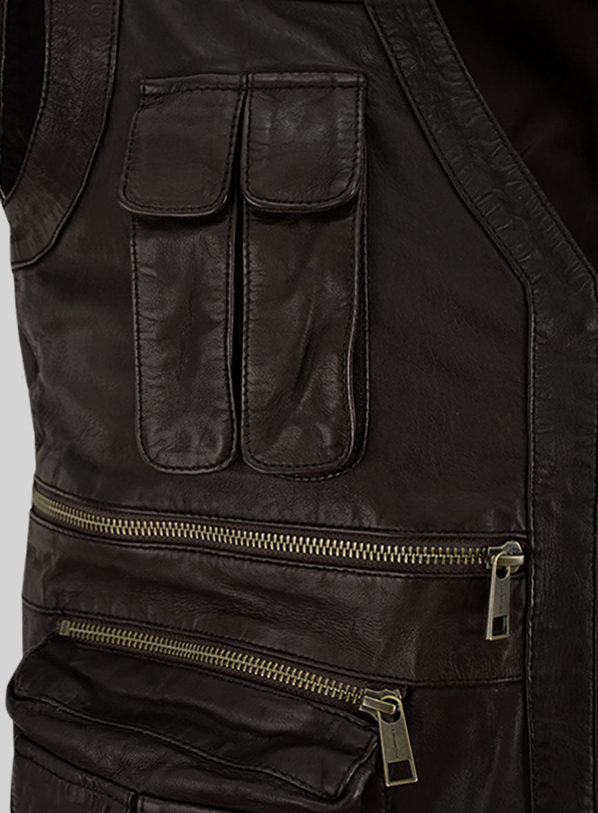 Soft Louis Brown Washed & Wax Chris Pratt Jurassic World Vest