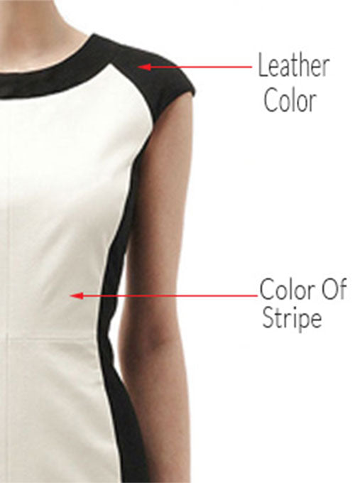 Color Block Leather Dress - # 754 - LeatherCult
