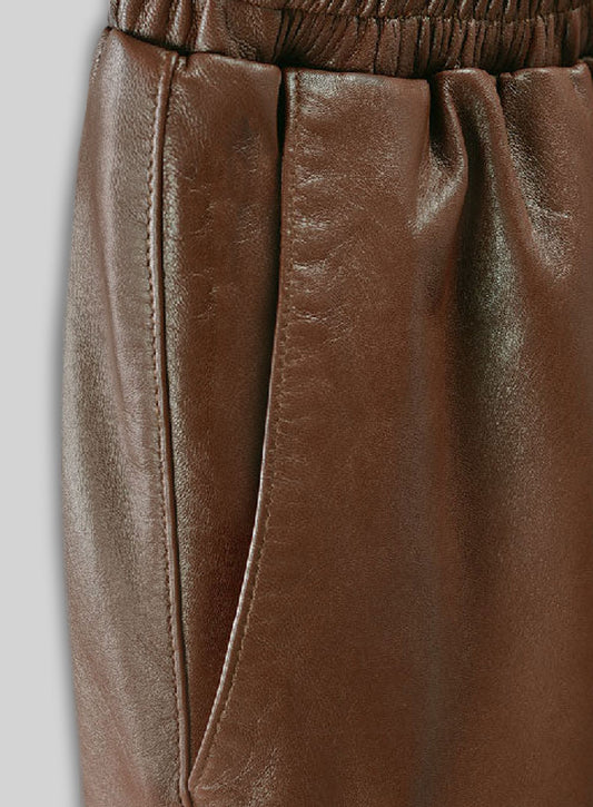 Comfy Leather Jogging Pants
