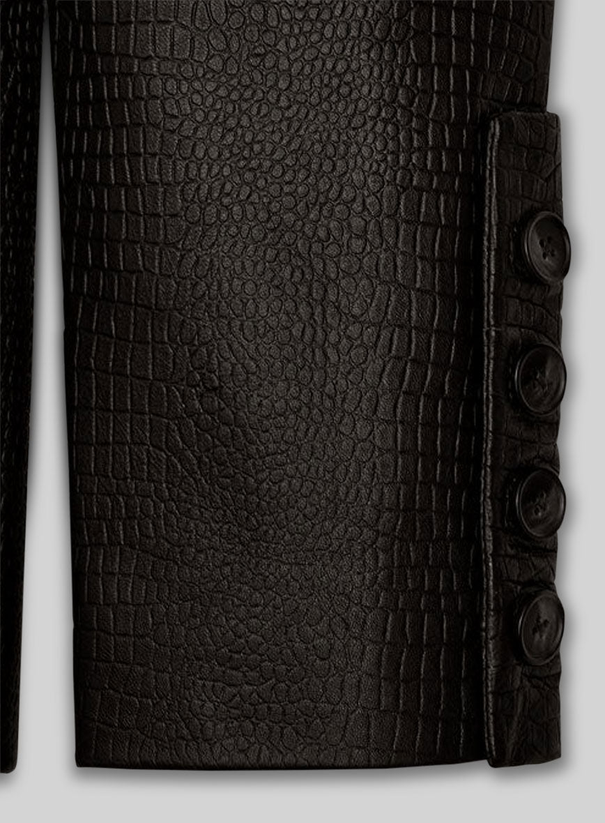 Crocodile Dark Brown Hyde Leather Pants