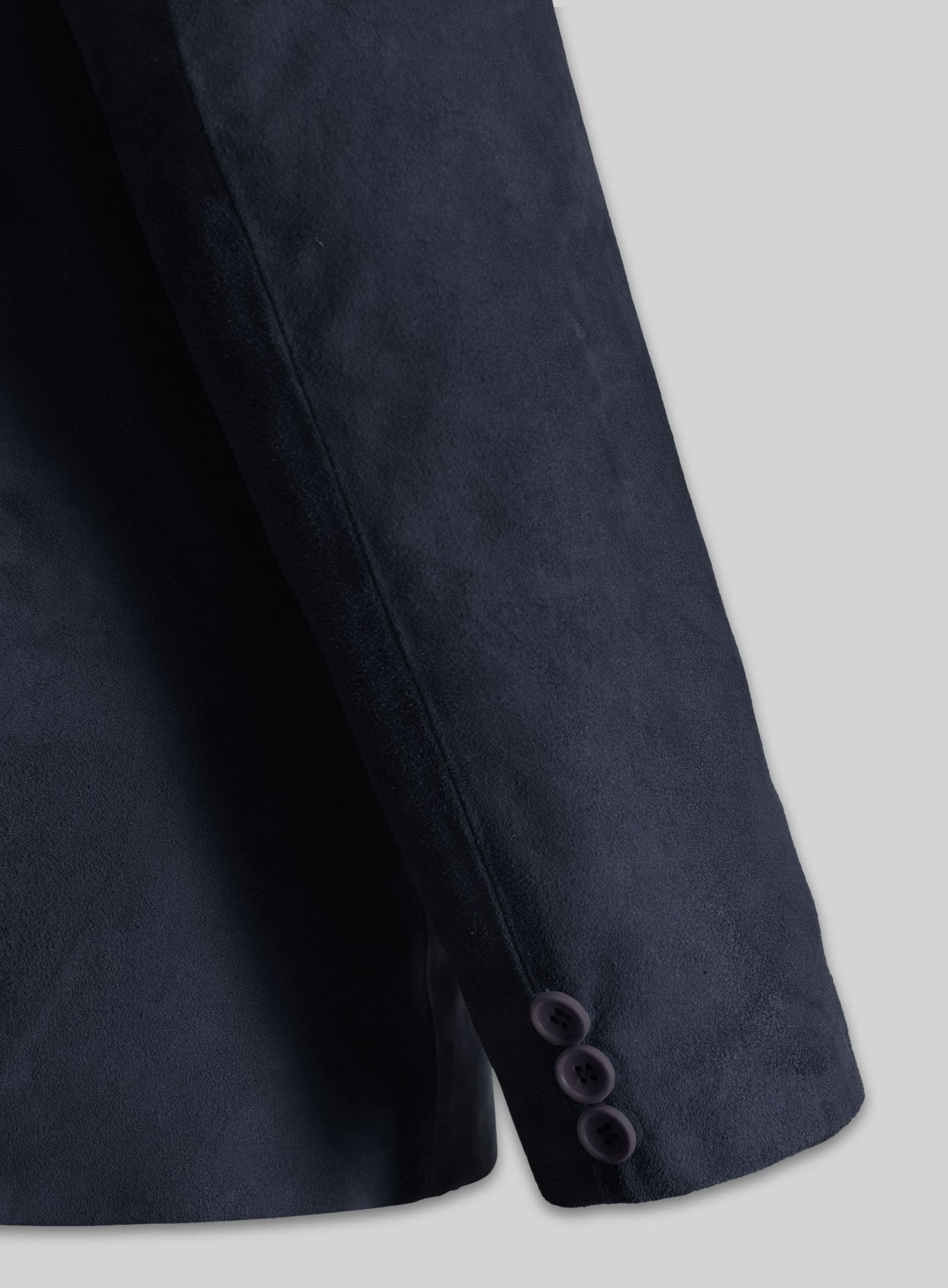 Dark Blue Suede Leather Blazer