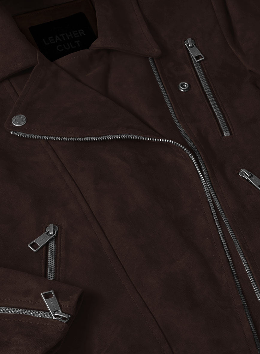Dark Brown Suede Vanessa Hudgens Leather Jacket #3