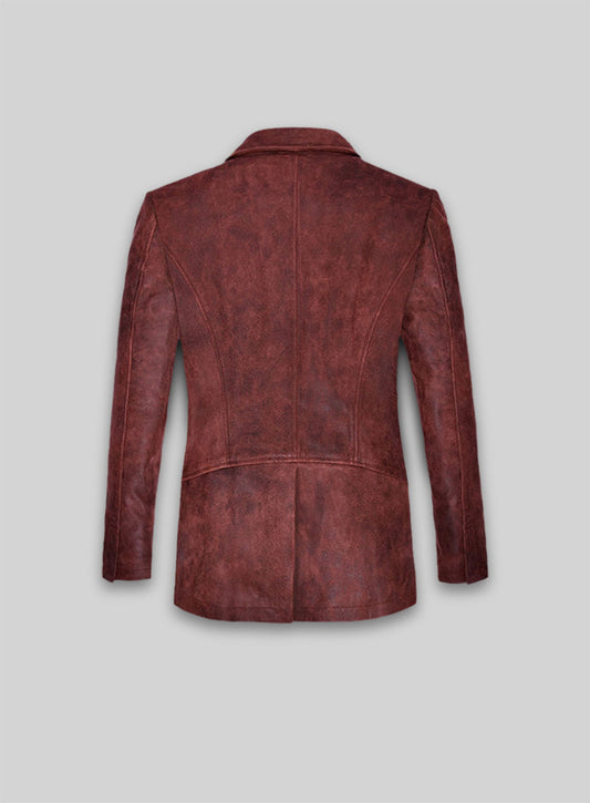 Dark Vintage Red Ali Larter Resident Evil Leather Blazer