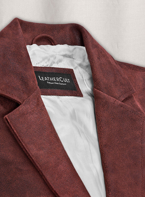 Dark Vintage Red Ali Larter Resident Evil Leather Blazer - LeatherCult