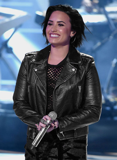 Demi Lovato Leather Jacket #3 - LeatherCult