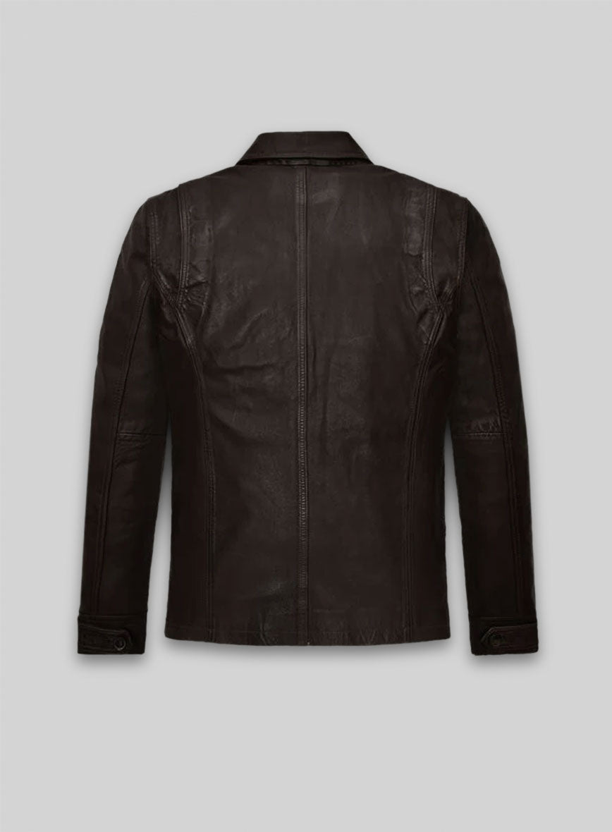 Dark Brown Jensen Ross Ackles Supernatural Season 7 Leather Jacket