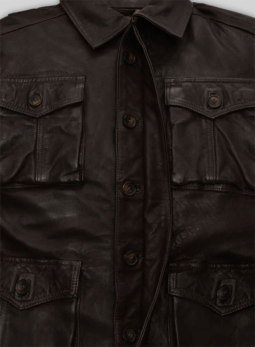 Dark Brown Jensen Ross Ackles Supernatural Season 7 Leather Jacket