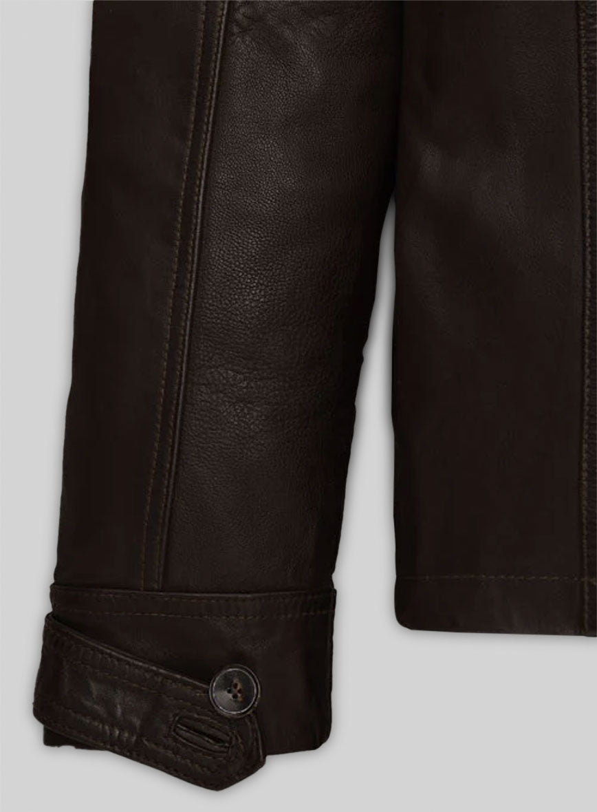 Dark Brown Jensen Ross Ackles Supernatural Season 7 Leather Jacket