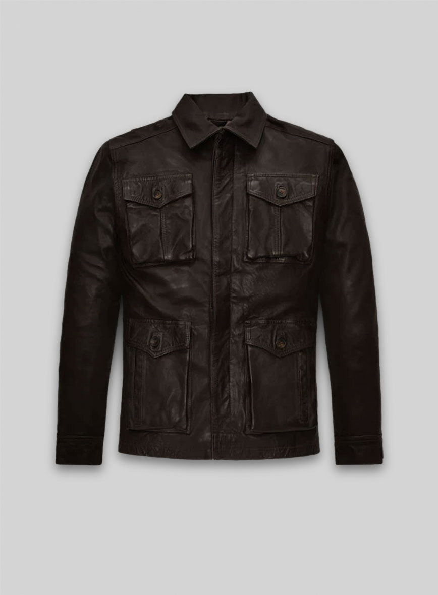 Dark Brown Jensen Ross Ackles Supernatural Season 7 Leather Jacket