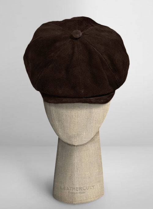 Dark Brown Suede Newsboy Cap – LeatherCult
