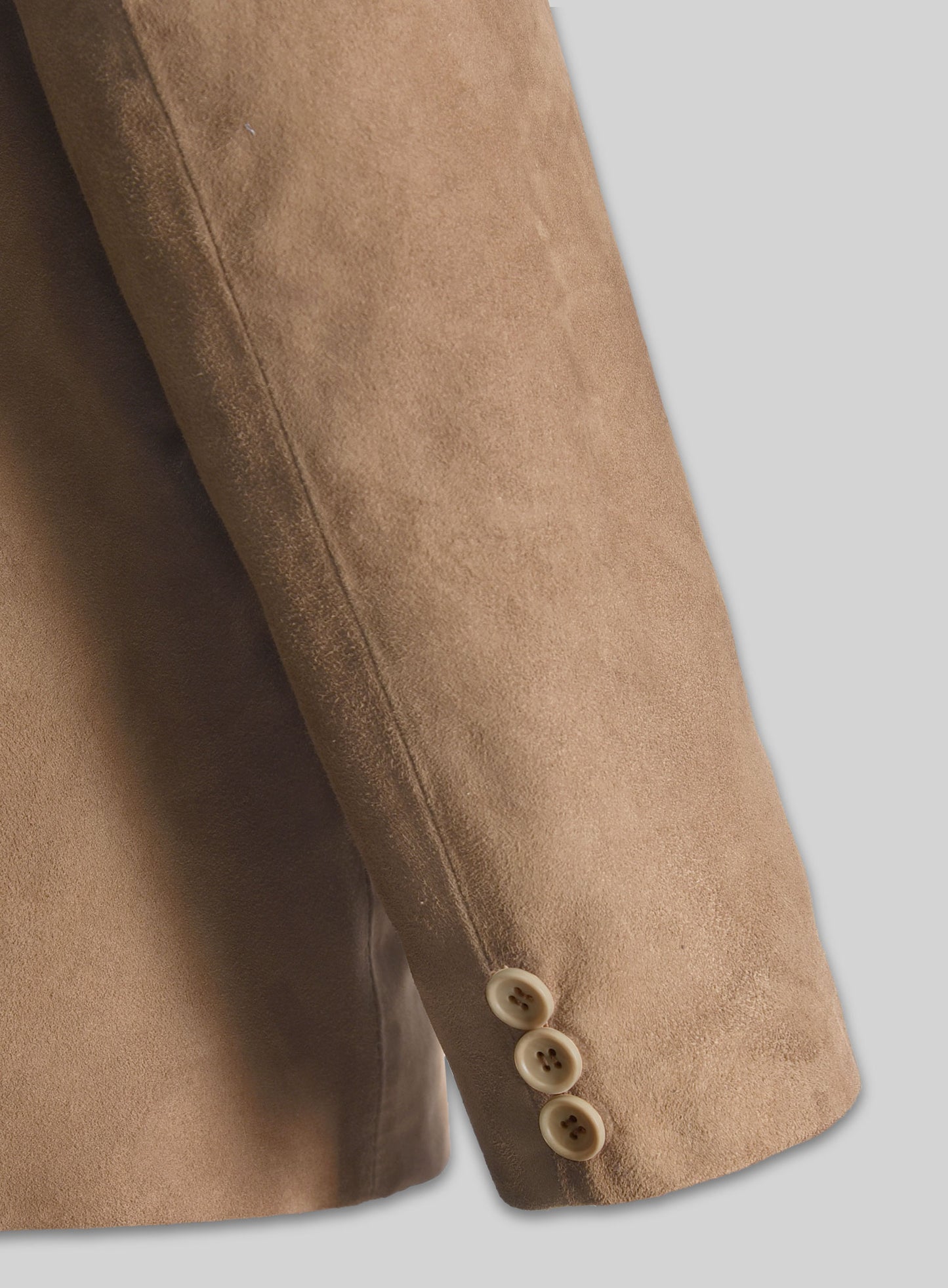 Dusty Beige Suede Leather Blazer