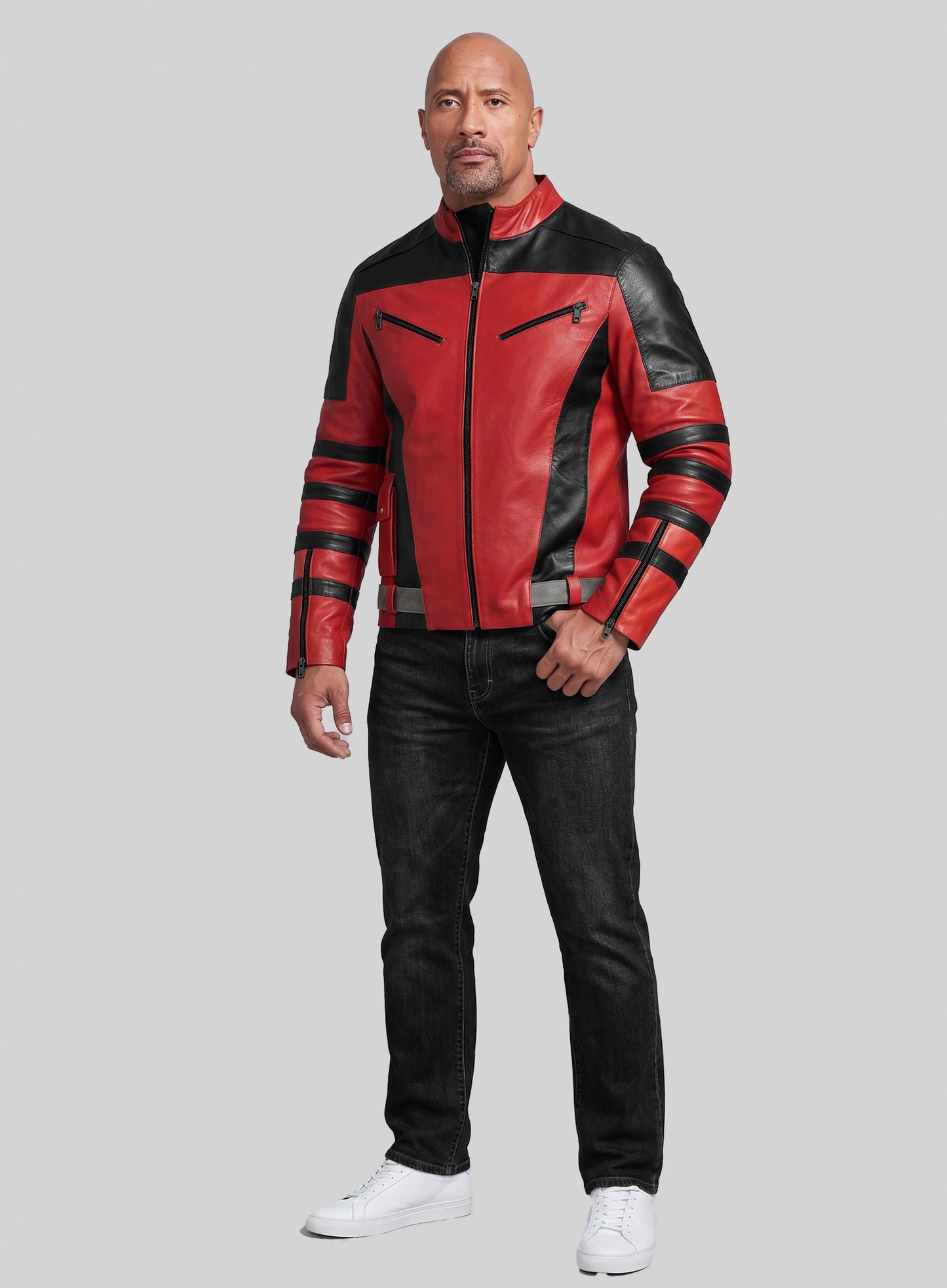 Dwayne Johnson Red One Leather Jacket