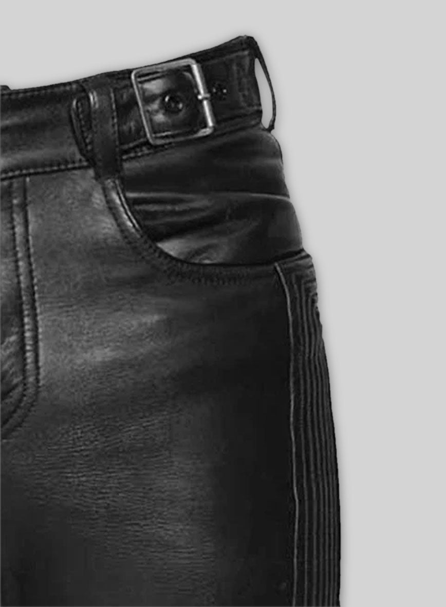 Electric Zipper Mono Leather Pants