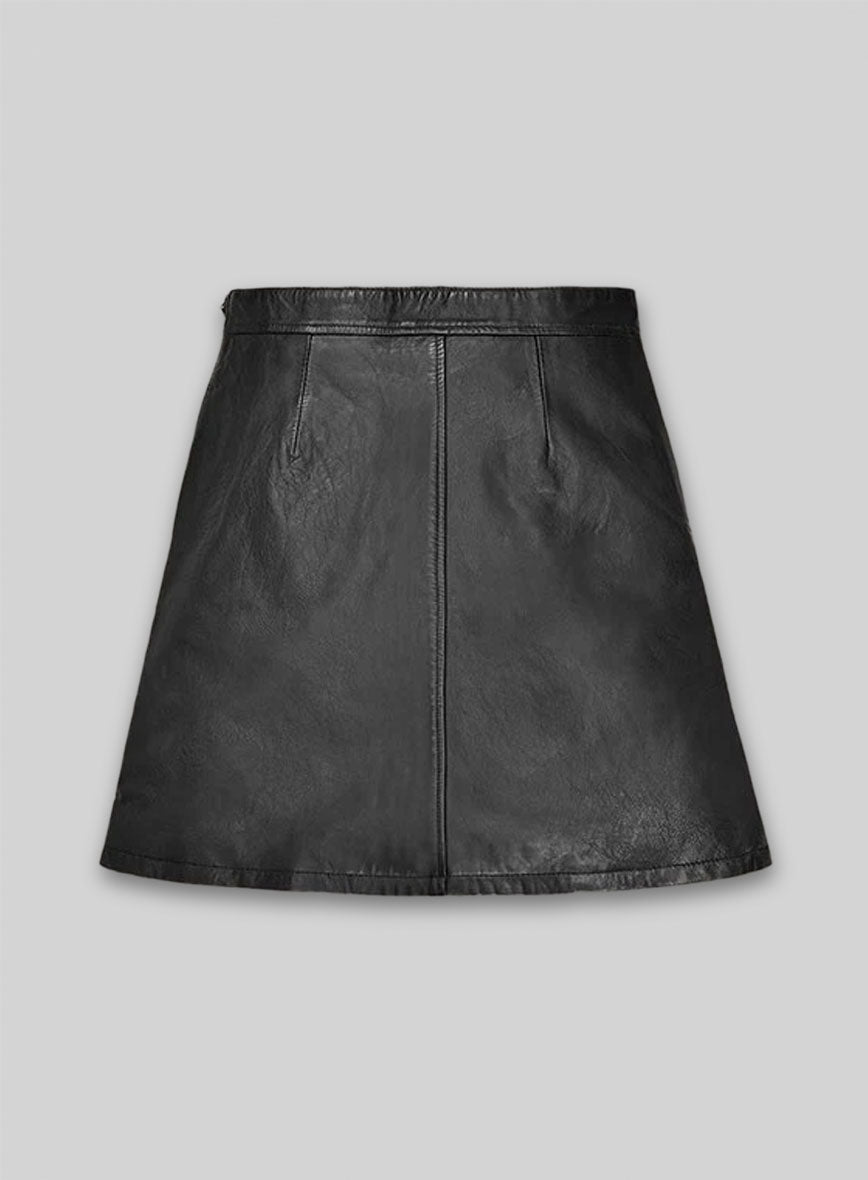 Emilia Clarke Leather Skirt