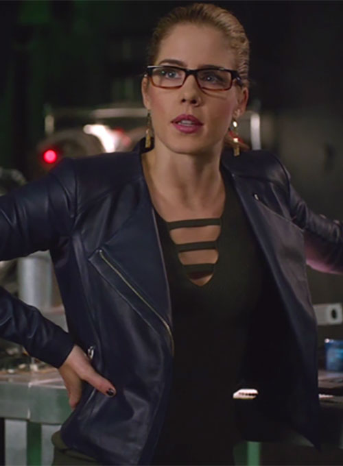 Emily Bett Rickards Arrow Leather Jacket - LeatherCult
