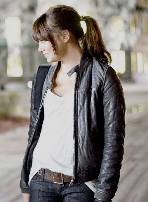 emma stone leather dress Emma Stone Leather Dress Emma Stone In Leather Dress