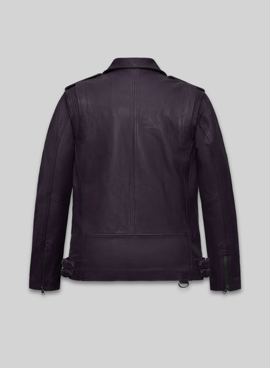 Falcon Purple Rider Leather Jacket