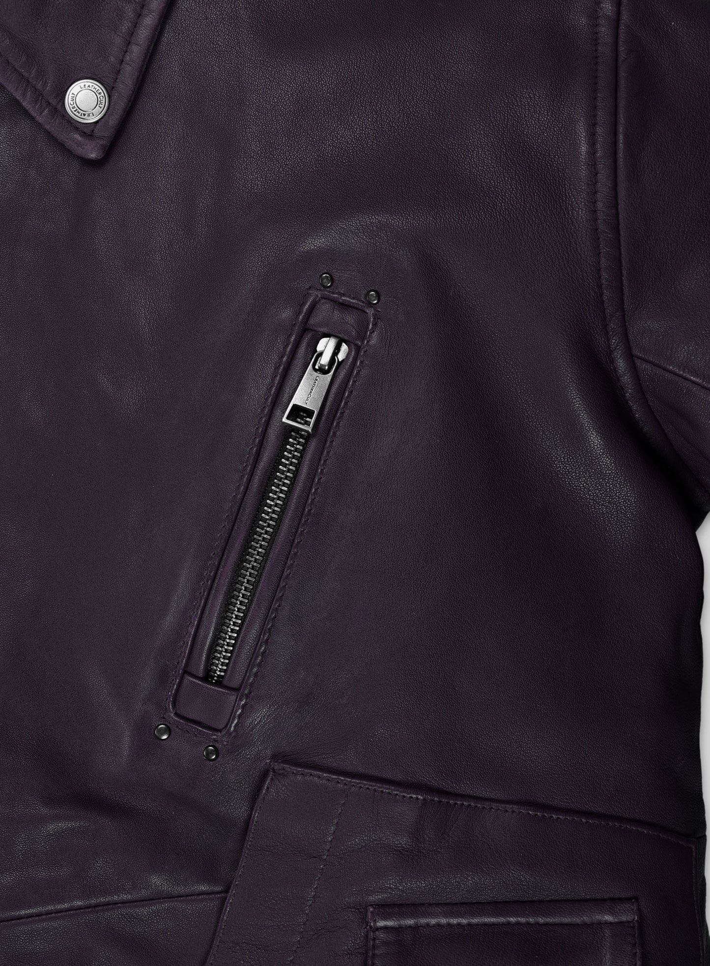 Falcon Purple Rider Leather Jacket