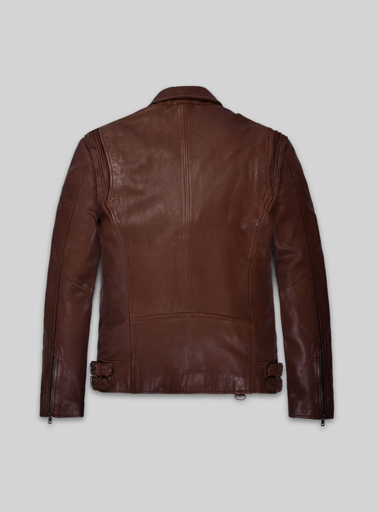 Falcon Tan Rider Leather Jacket - L
