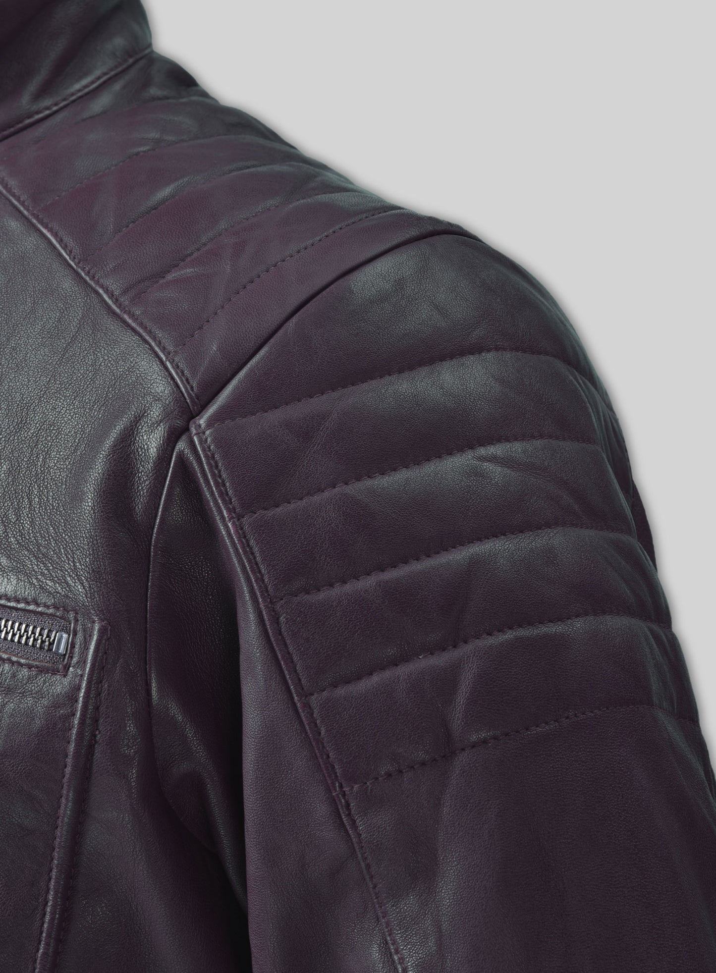 Firefly Moto Purple Biker Leather Jacket