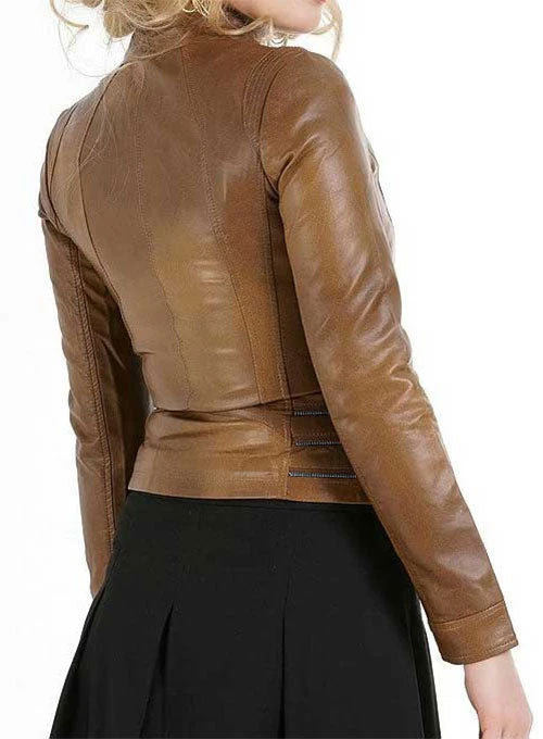 Fitted Leather Jacket # 521 - LeatherCult