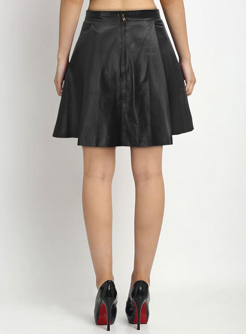 Flounced Leather Skirt - # 141 - LeatherCult
