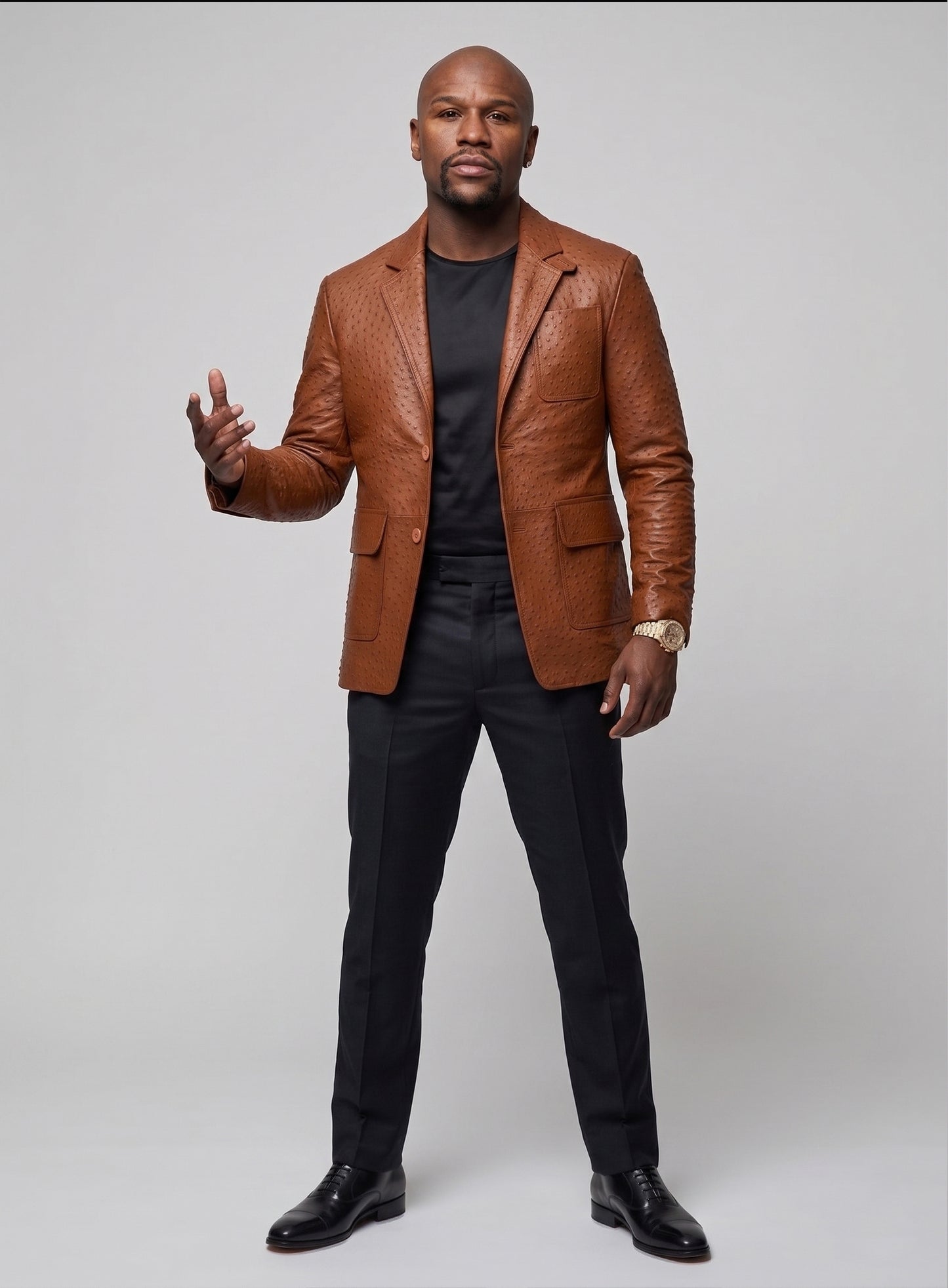 Floyd Mayweather Leather Blazer