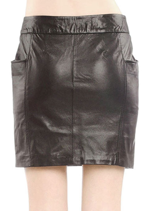 Fluted Leather Skirt - # 164 - LeatherCult