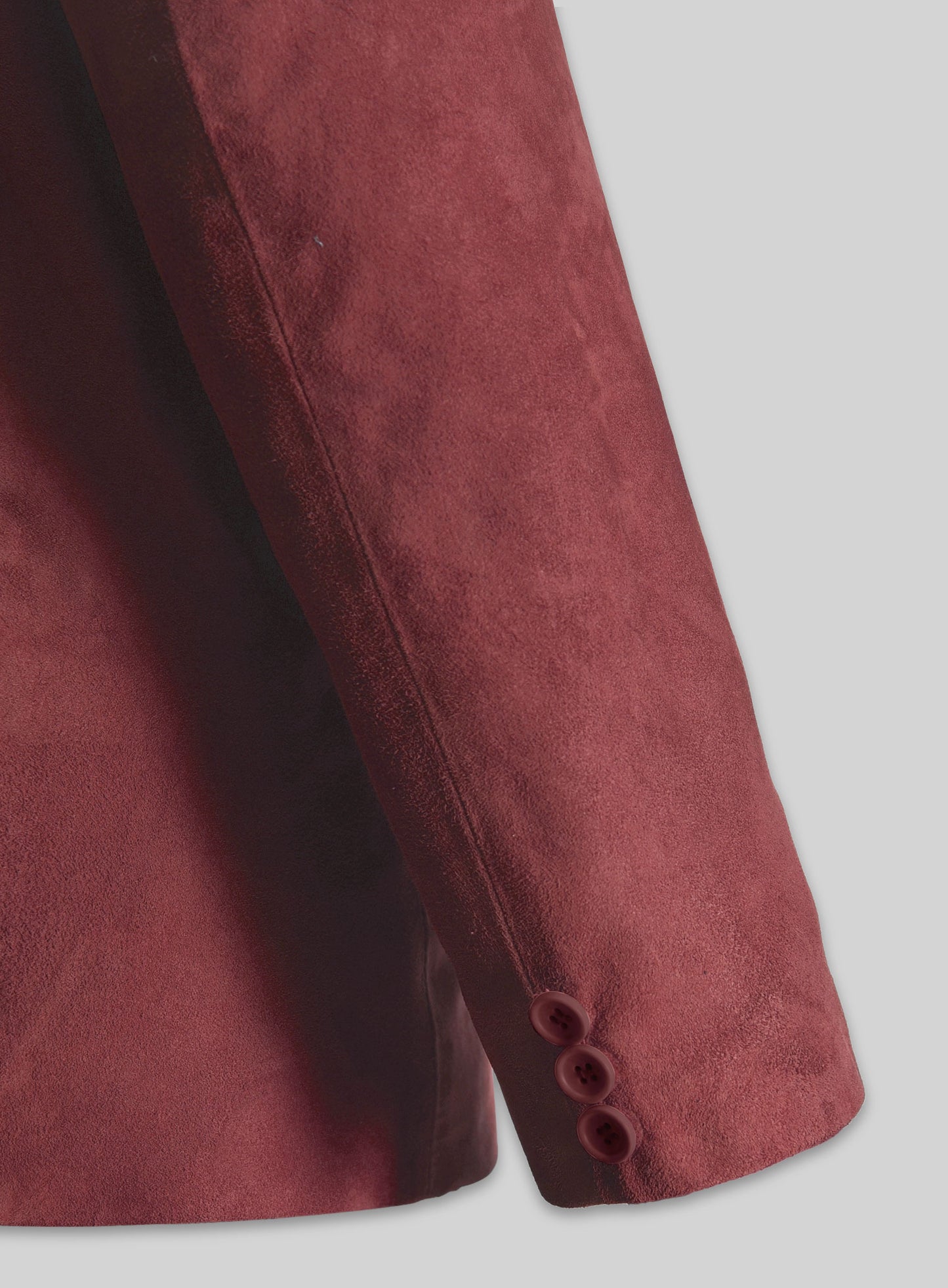 French Red Suede Leather Blazer