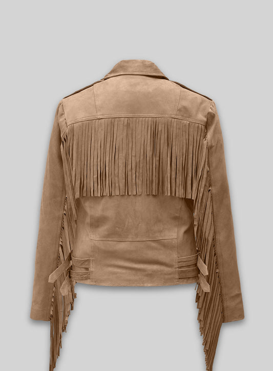 Fringe Leather Jacket #1008