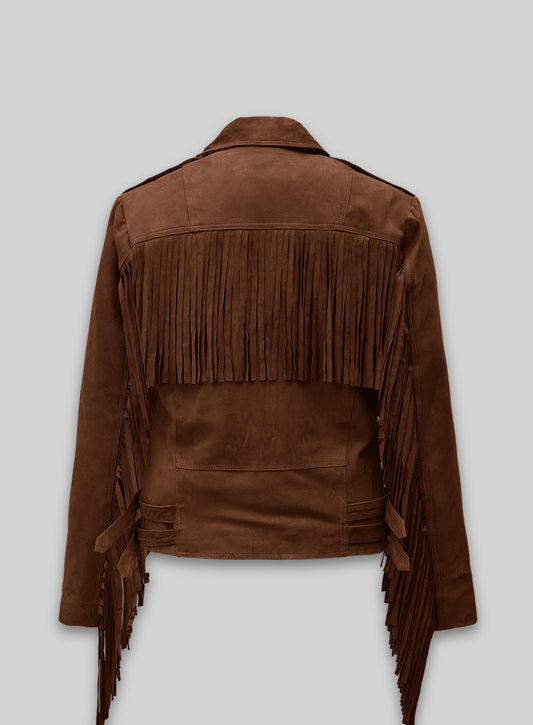Fringe Leather Jacket #1008