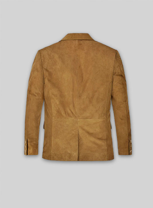 Ginger Brown Suede Leather Blazer