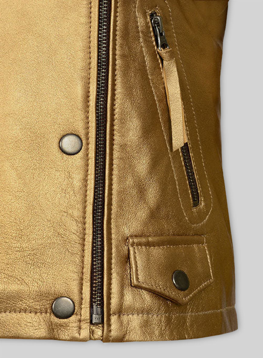 Golden Leather Jacket # 288