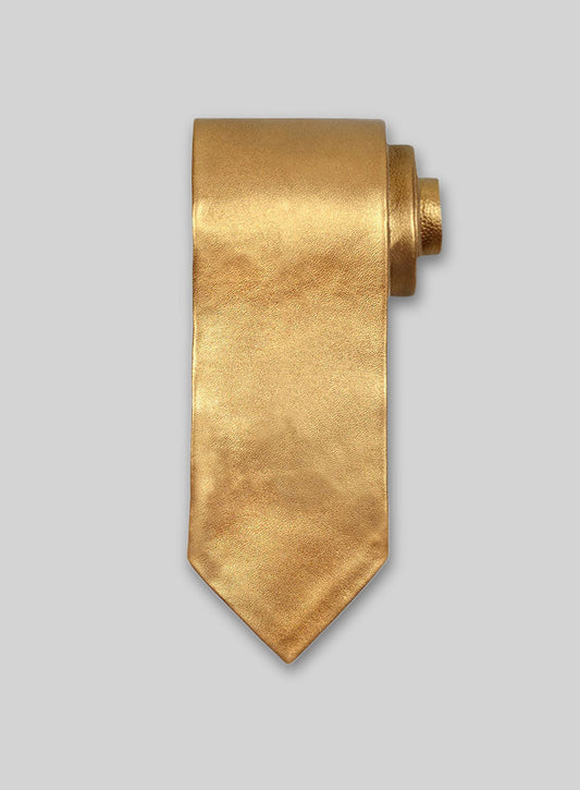Golden Leather Tie