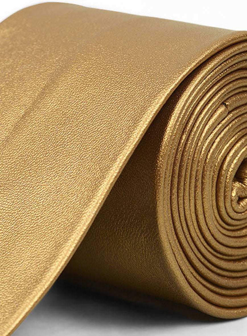 Golden Leather Tie