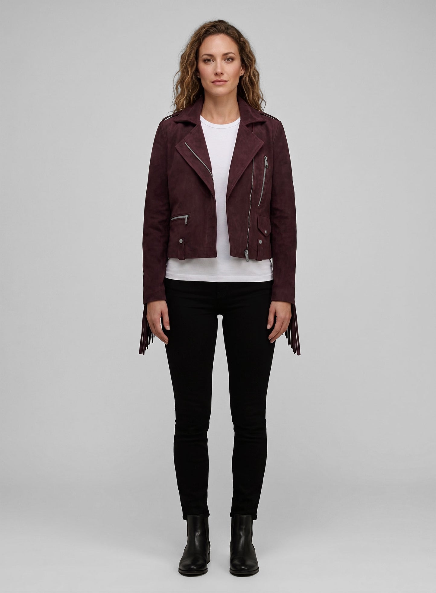 Grapevine Suede Kendall Jenner Leather Jacket # 3
