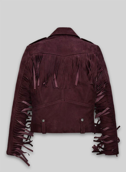 Grapevine Suede Kendall Jenner Leather Jacket # 3