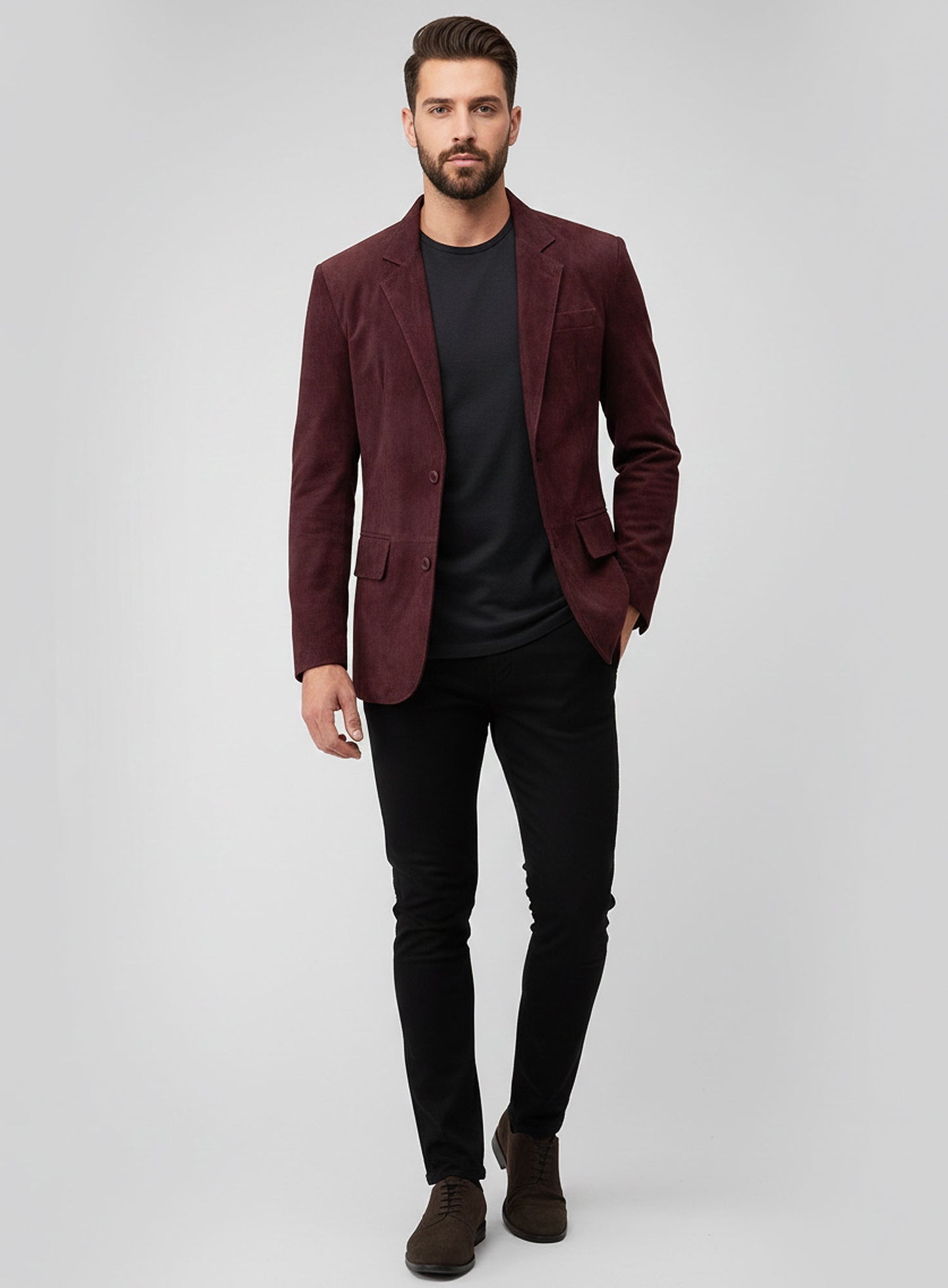 Grapevine Suede Leather Blazer