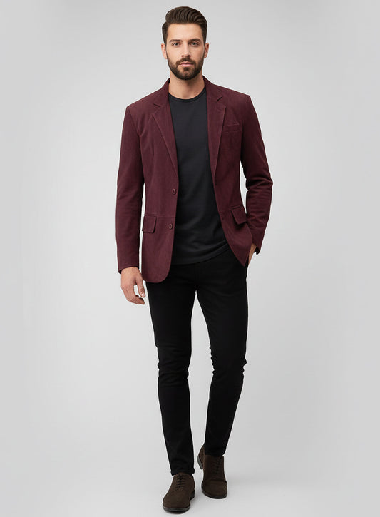 Grapevine Suede Leather Blazer
