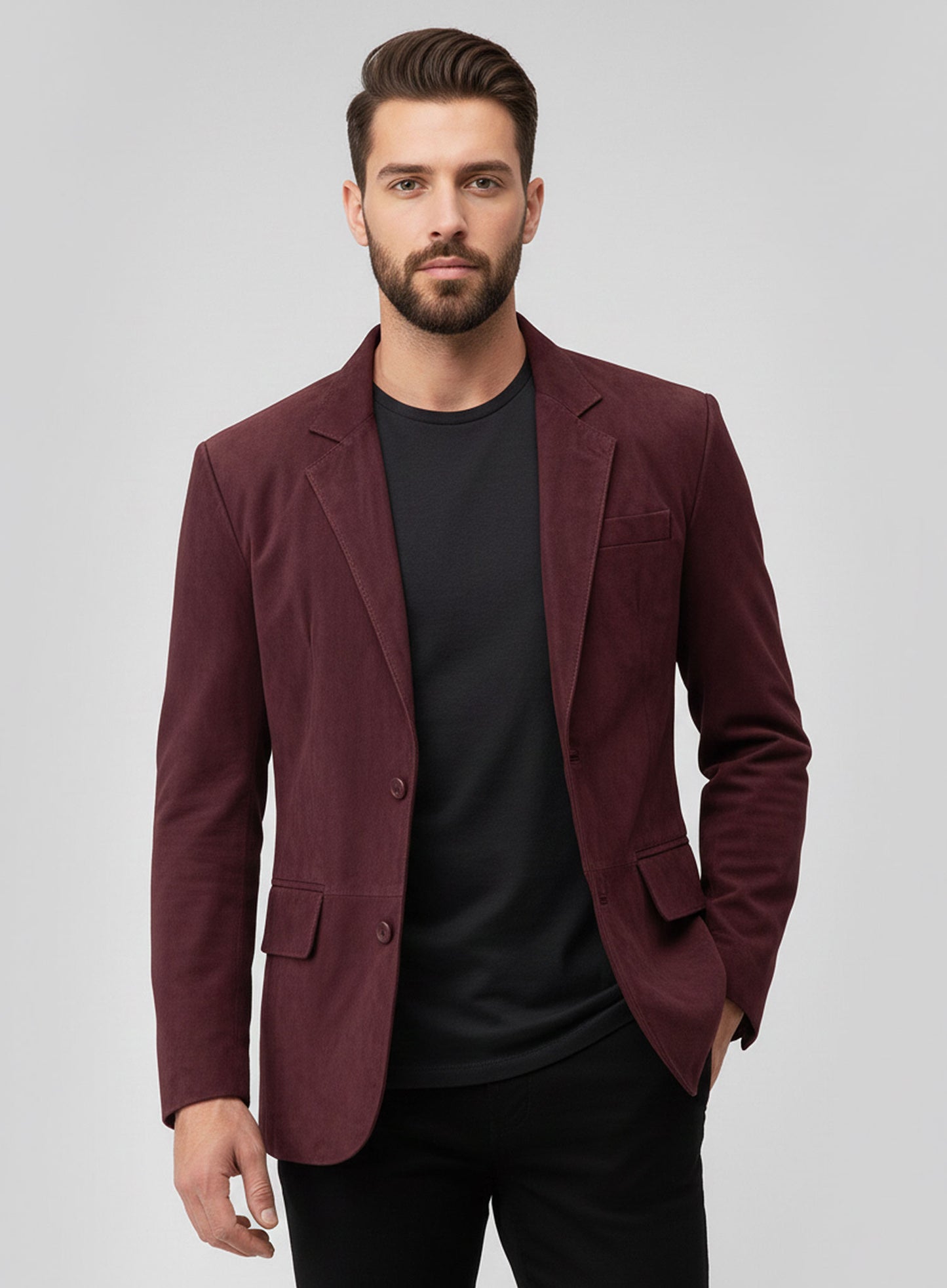 Grapevine Suede Leather Blazer