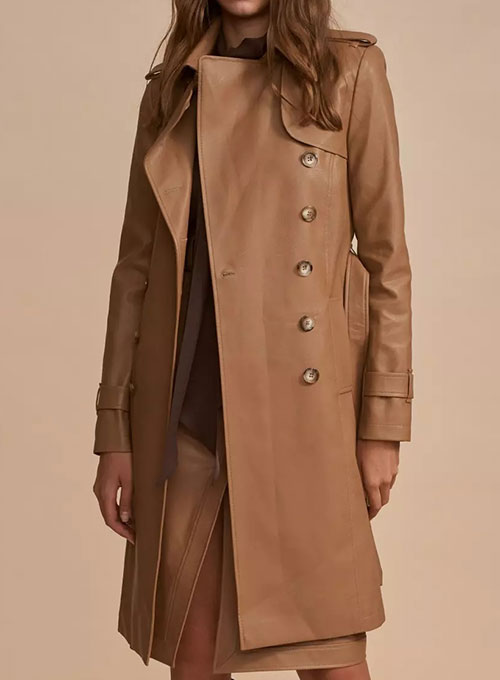 Halcon Leather Trench Coat - LeatherCult