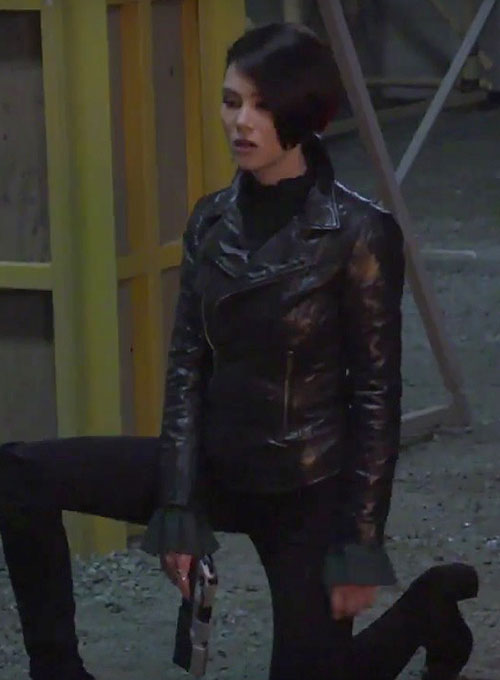 Hannah Quinlivan Skyscraper Leather Jacket - LeatherCult