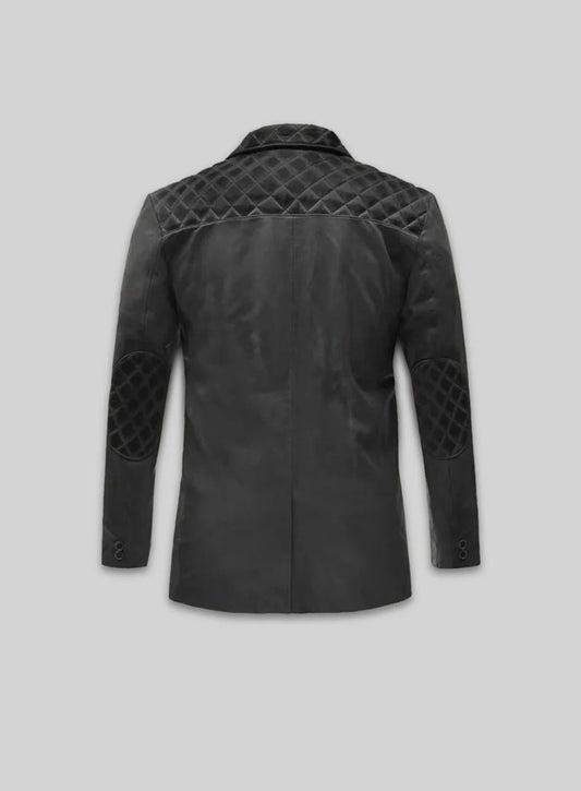 Harper Burnt Charcoal Leather Blazer