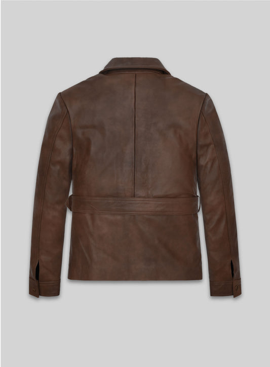 Harris Dickinson The Kingsman Leather Jacket