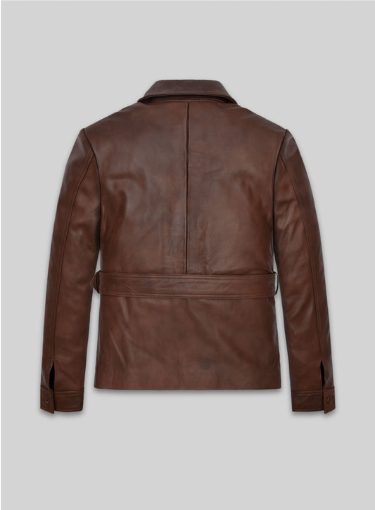 Harris Dickinson The Kingsman Leather Jacket