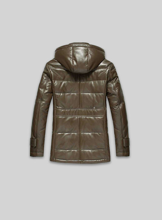 Leather Hood Jacket # 636