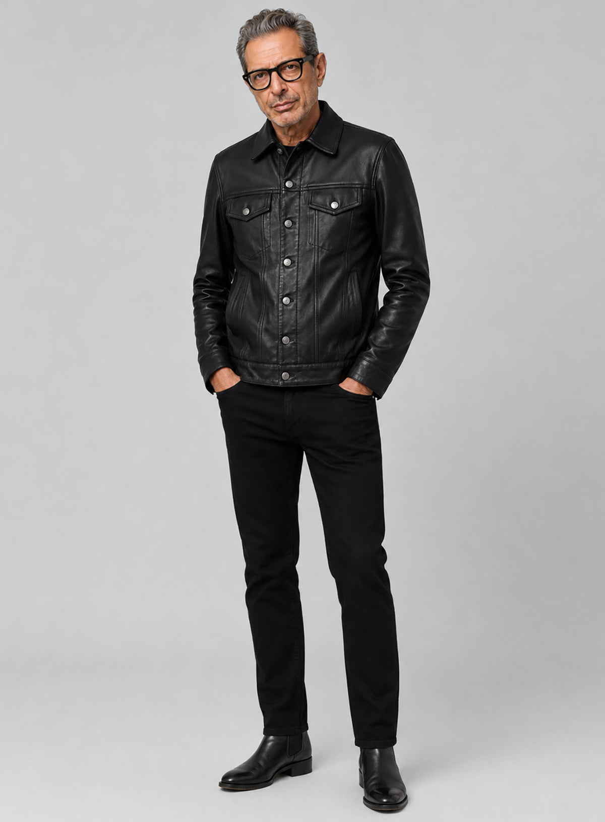Jeff Goldblum Leather Jacket #1