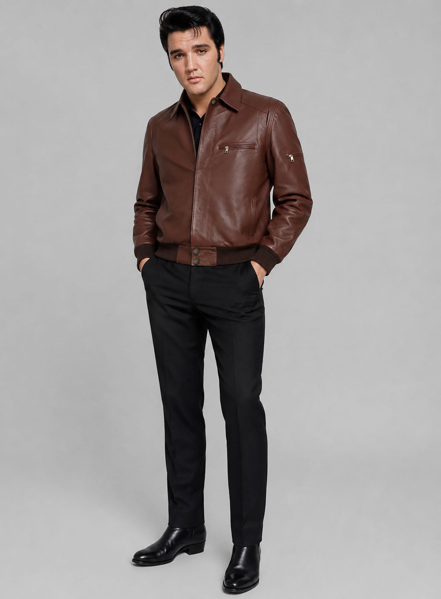 Hunter Bomber Leather Jacket