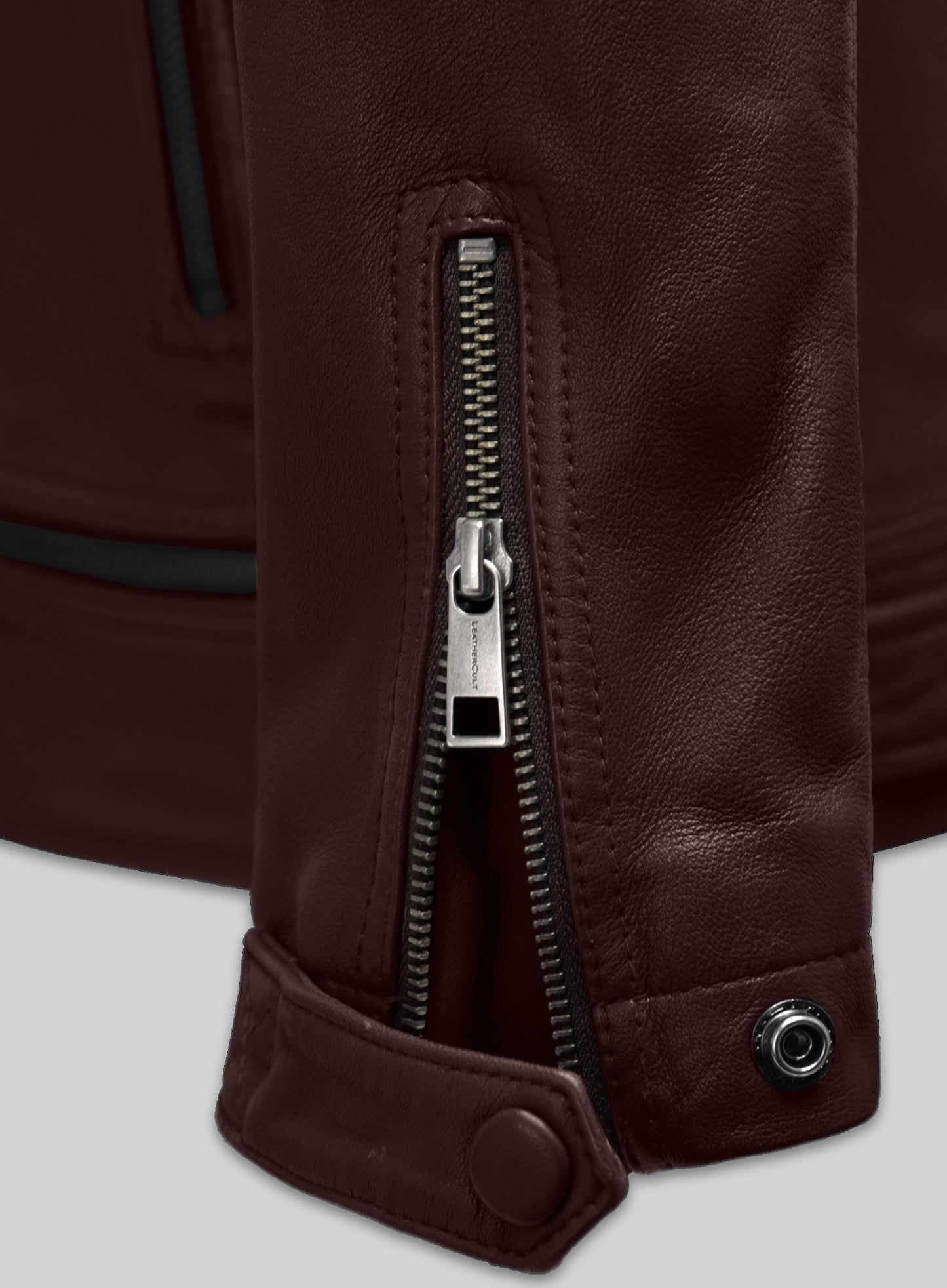Ironwood Burgundy Biker Leather Jacket